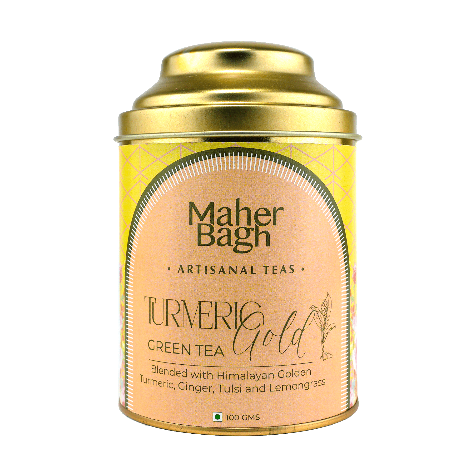 www.maherbagh.com 50g Carton Turmeric Gold Green Tea